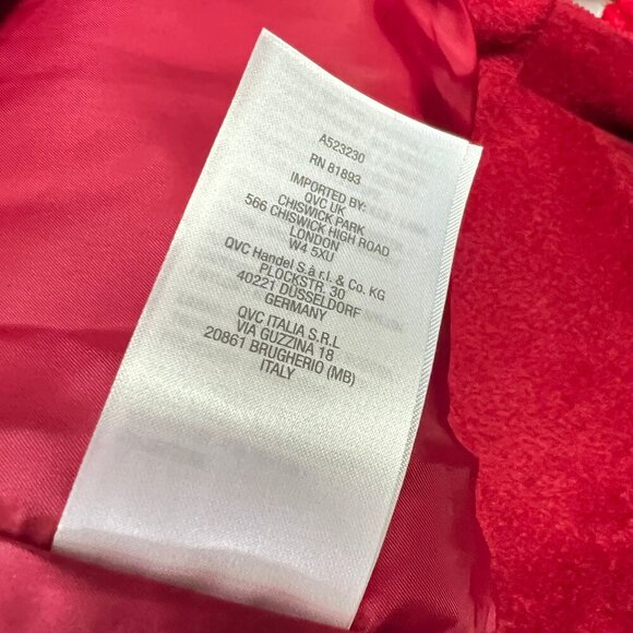 Dennis Basso Mixed Media Quilted Jacket with Hood Red Size 1X Winter Coat - Picture 4 of 8